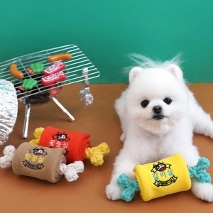 패리스독 BBQ간식놀이로프토이 3개1세트 강아지장난감